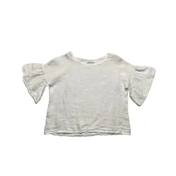 Women Viola Borghi Linen Blouse Medium White Made in Italy - Picture 12 of 12